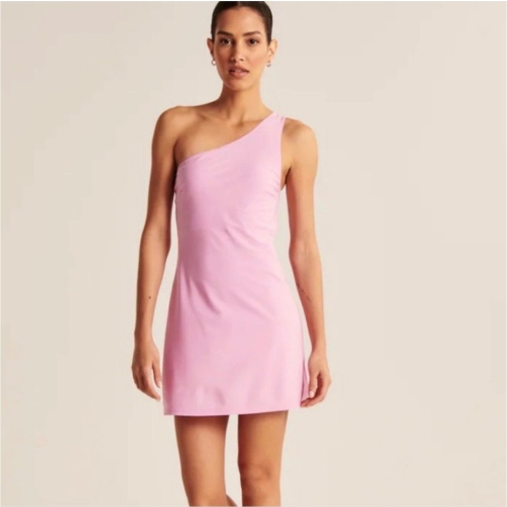 Abercrombie & Fitch Active Dress Women‎ Large Pink Good One Shoulder YPB Mini